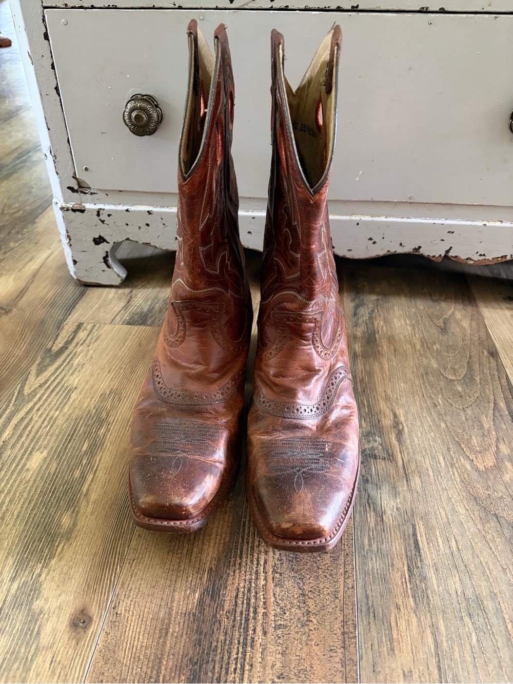 Double H Copper-Brown Leather Men's Western Boots